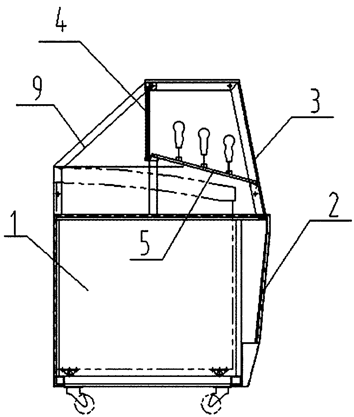 Cold drink cabinet with display function