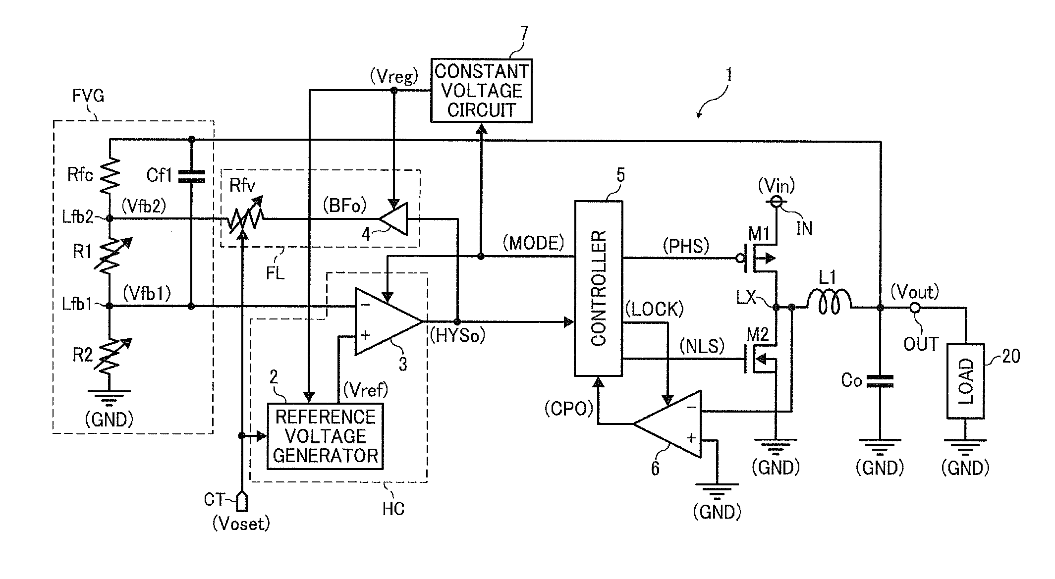 Hysteretic switching regulator and control method used therein