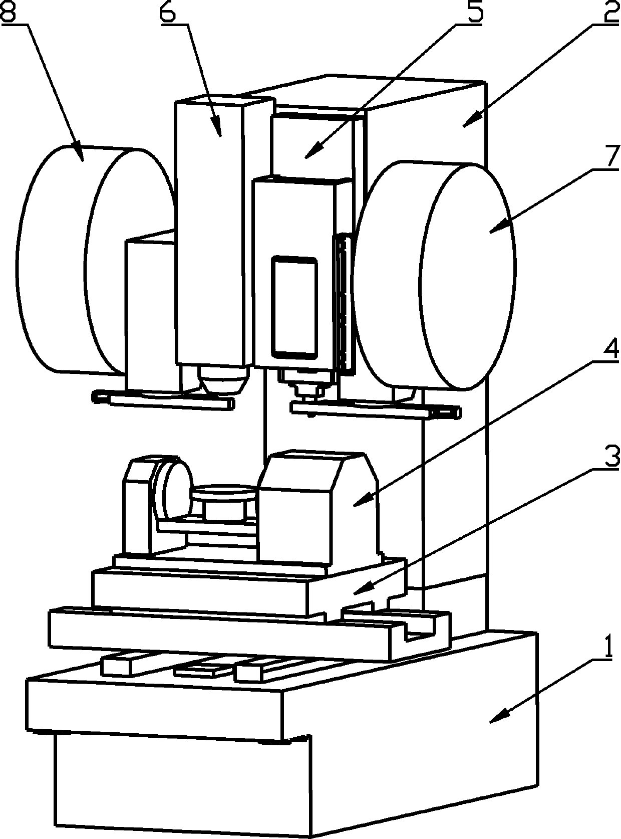 Numerical-control machine tool capable of realizing non-rotary curved-surface turning and milling combined machining