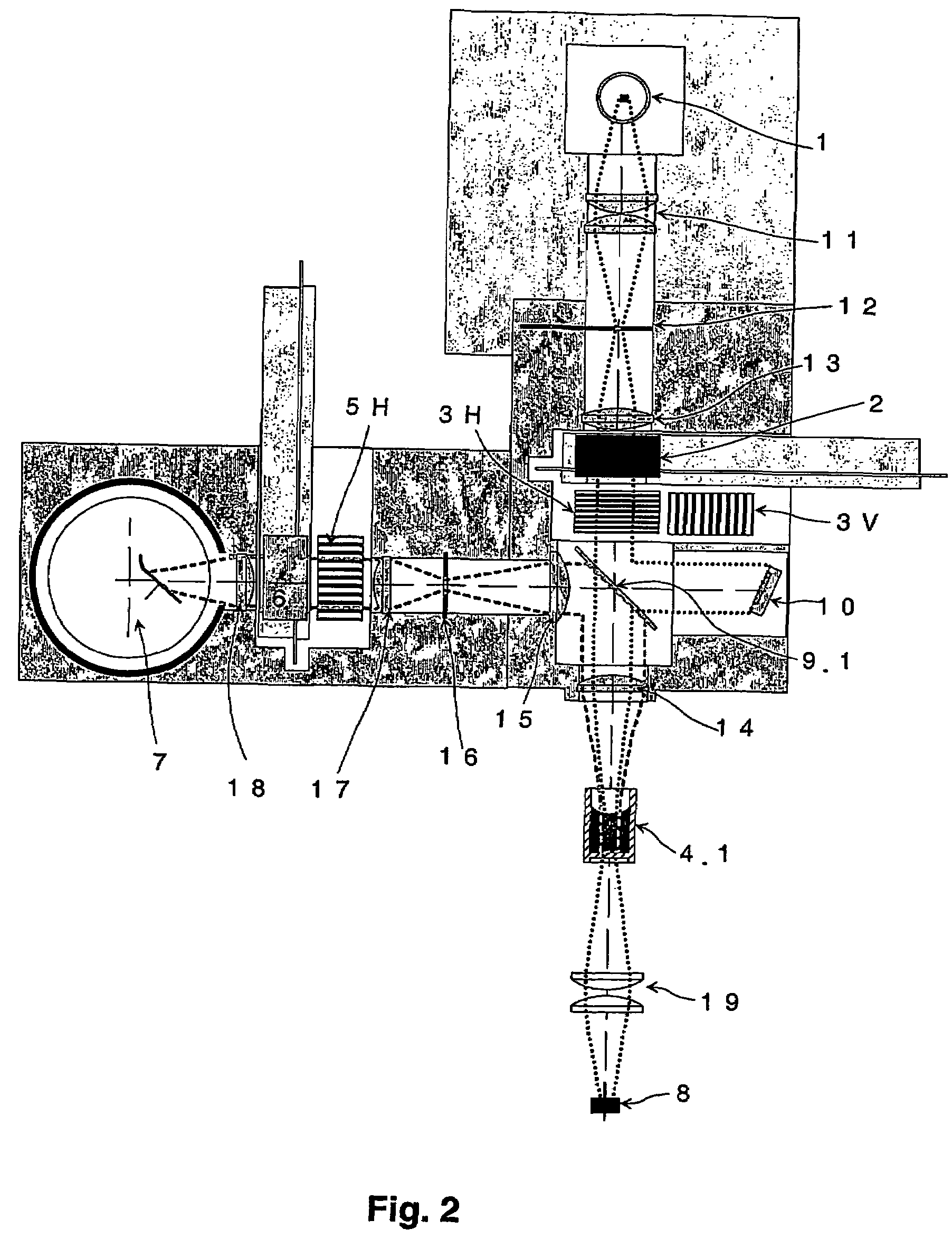 Polarisation fluorometer