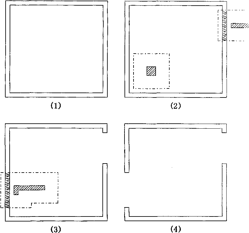 Extracting type layering processing method for optical proximity correction