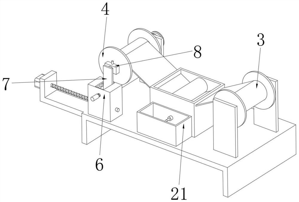 Atomizing, humidifying and winding system for abrasive paper and rapid winding method of atomizing, humidifying and winding system