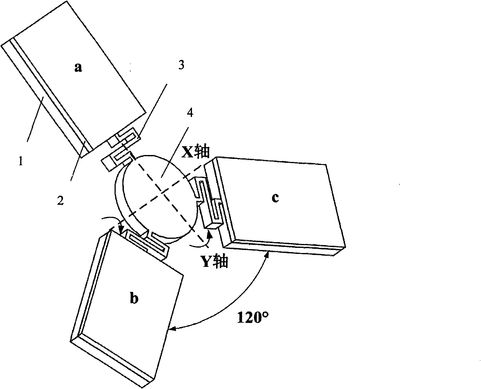 MEMS micro-lens driven by three piezoelectric cantilever beams and manufacturing method thereof