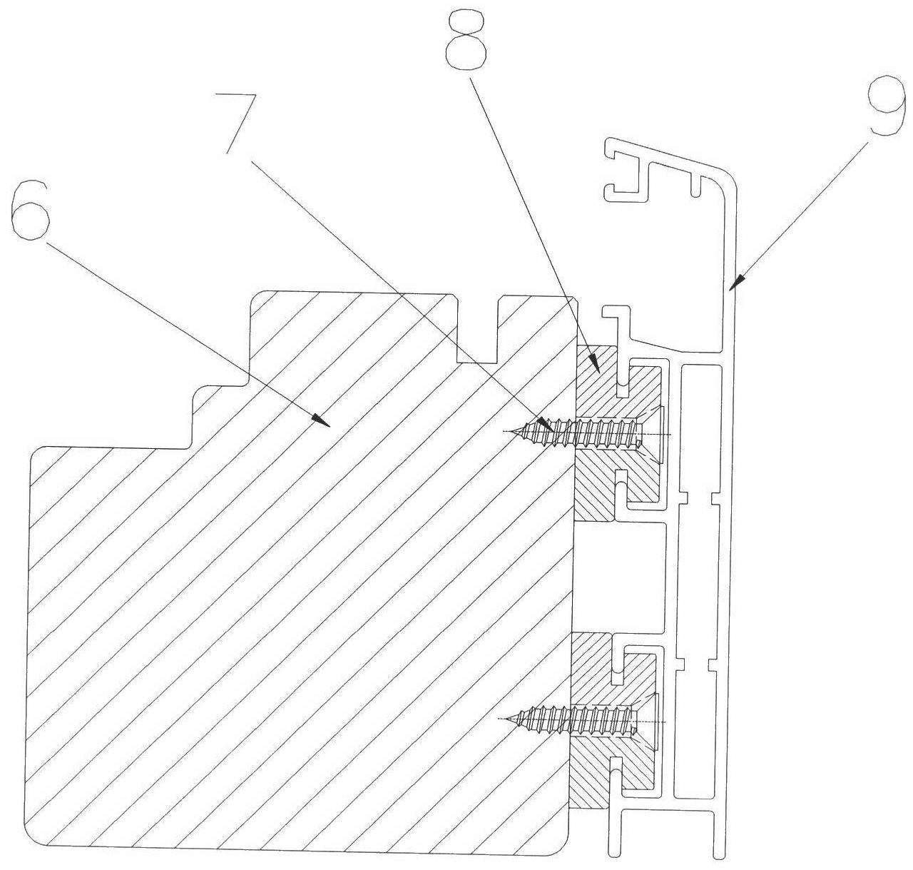 Energy-saving door and window profile formed by adhering aluminum on solid wood and manufacture method thereof