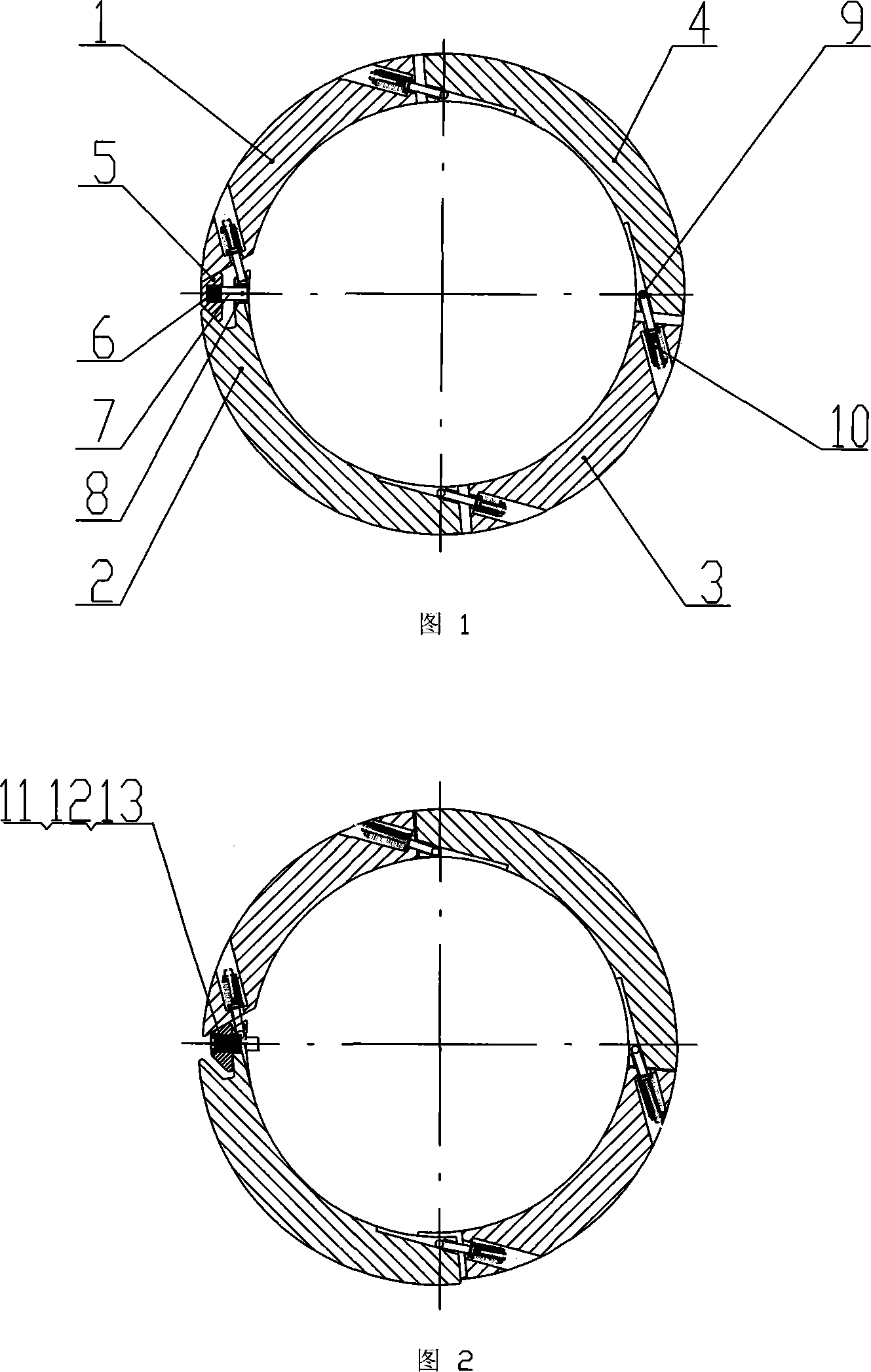 Coiling machine sleeve barrel with wrench jaw