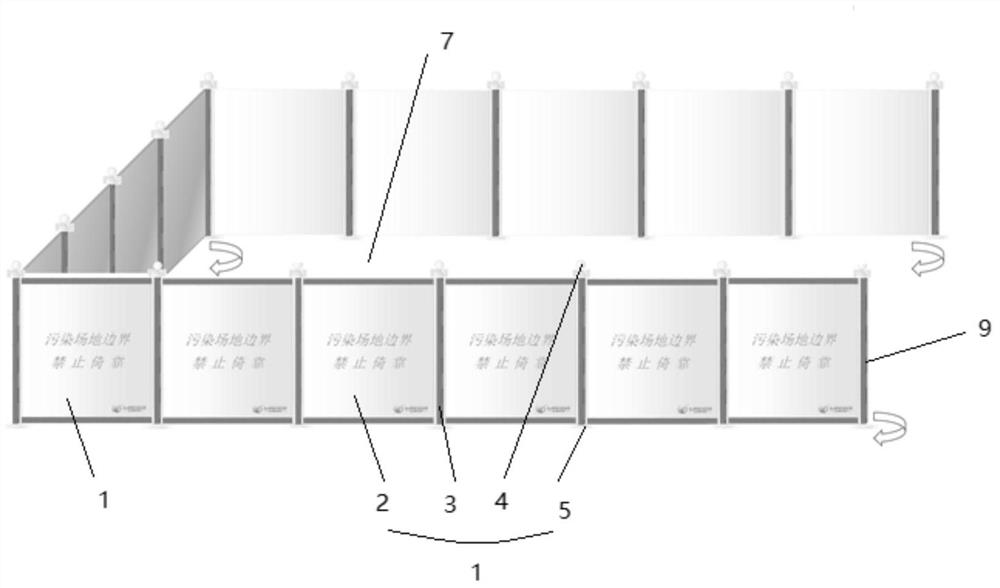 Boundary control device for radioactive contamination isolation area of nuclear power plant