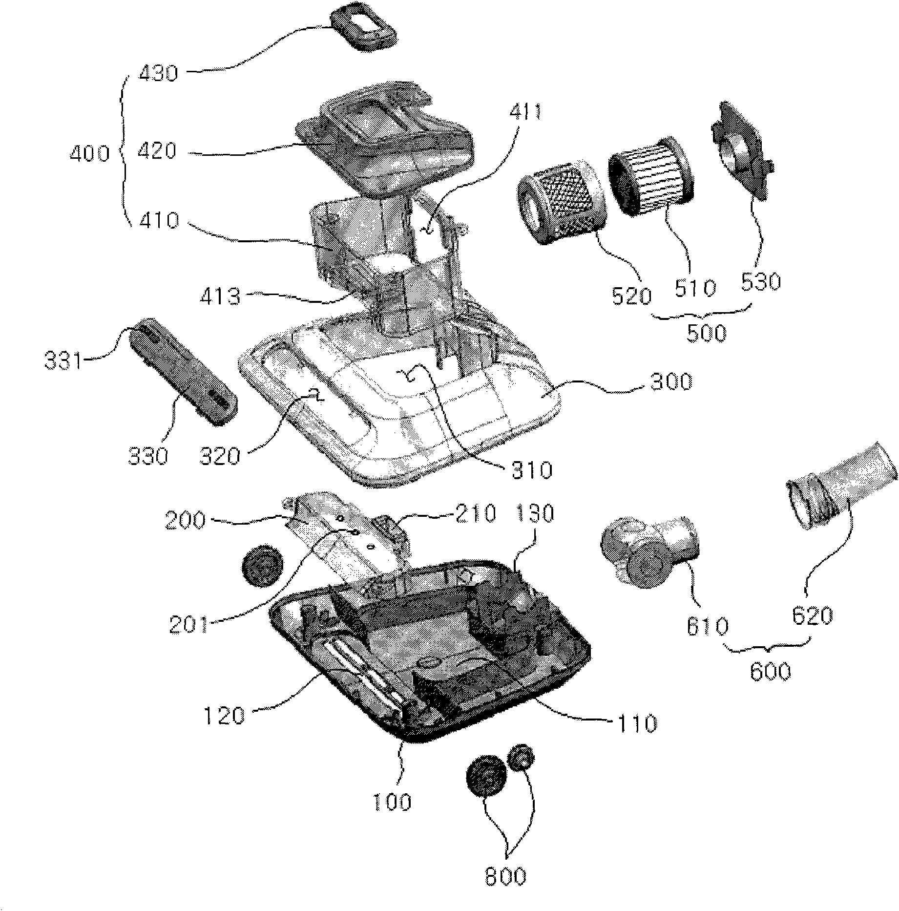 Dust-collector suction nozzle for capturing mites