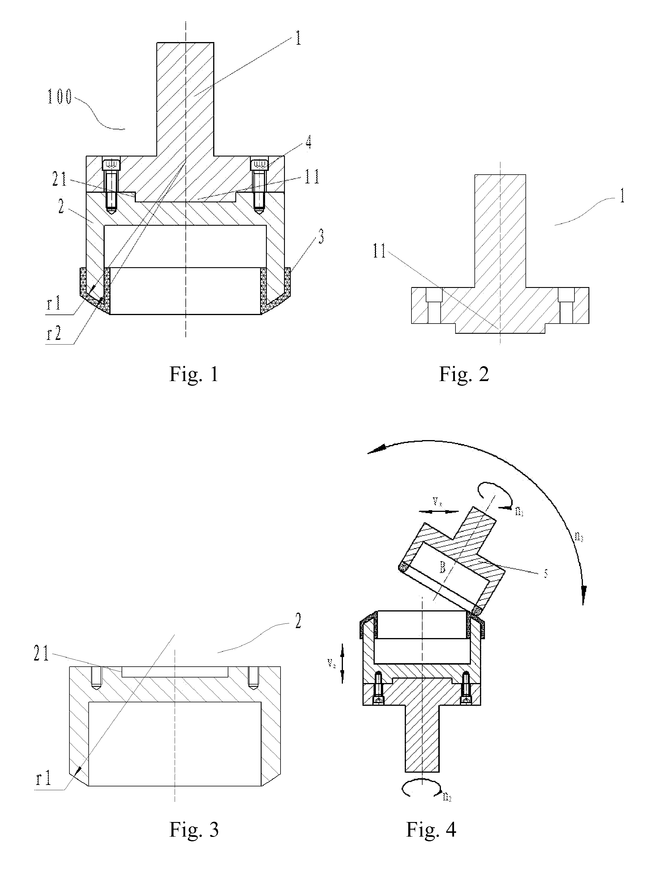 Polishing device for optical elements and method thereof