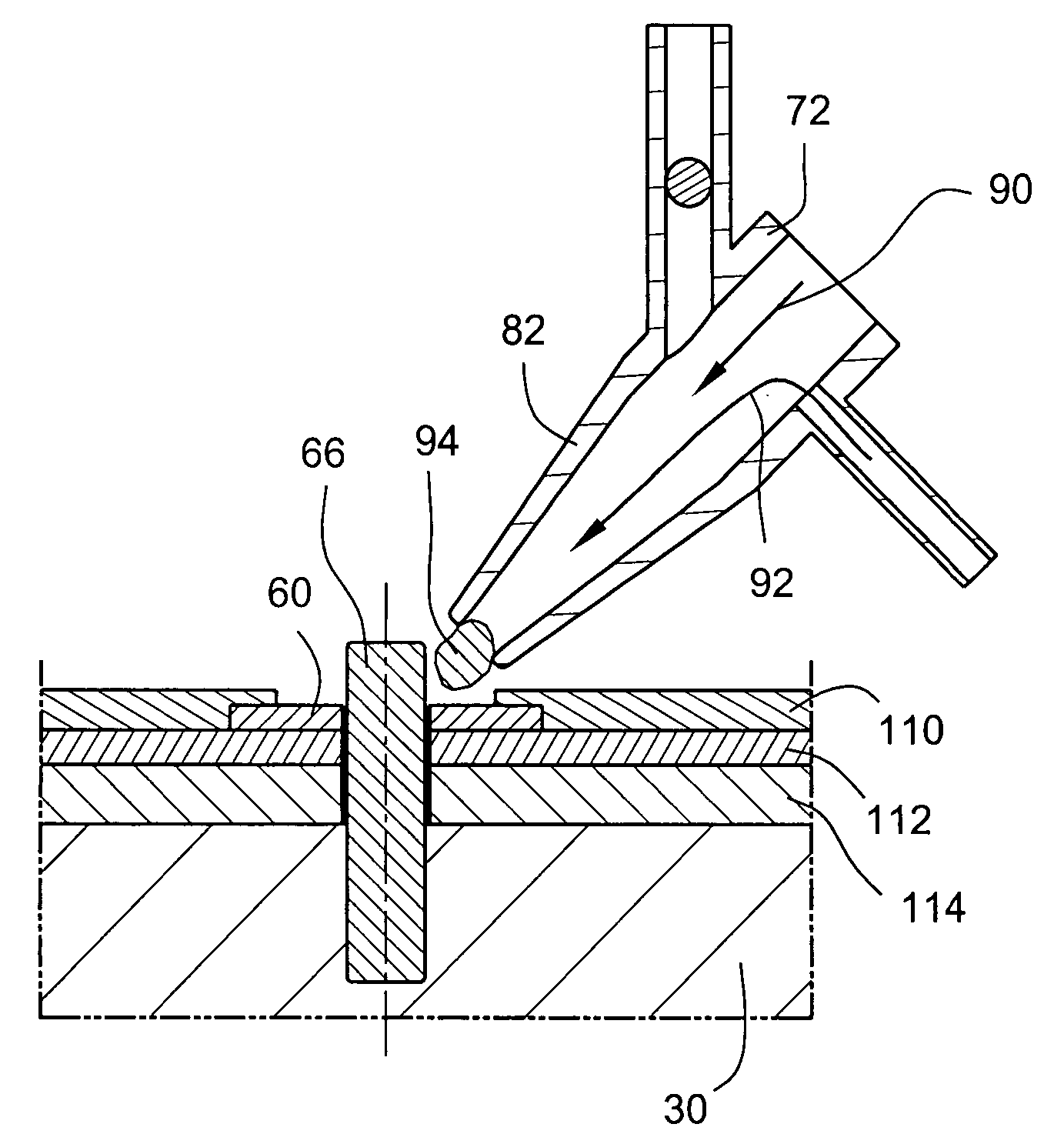 Soldering device and method for forming electrical solder connections in a disk drive unit