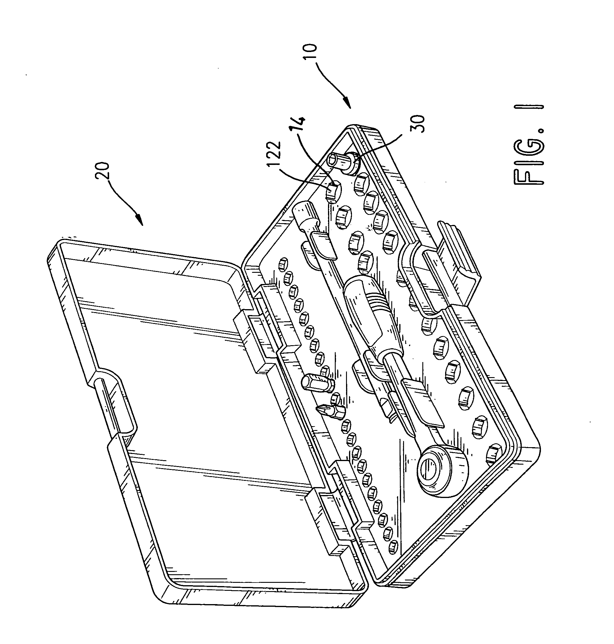 Tool head template for a toolbox