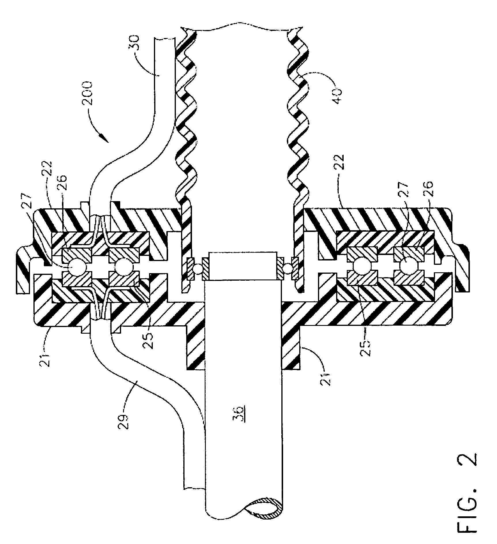 Electrical hose swivel connector