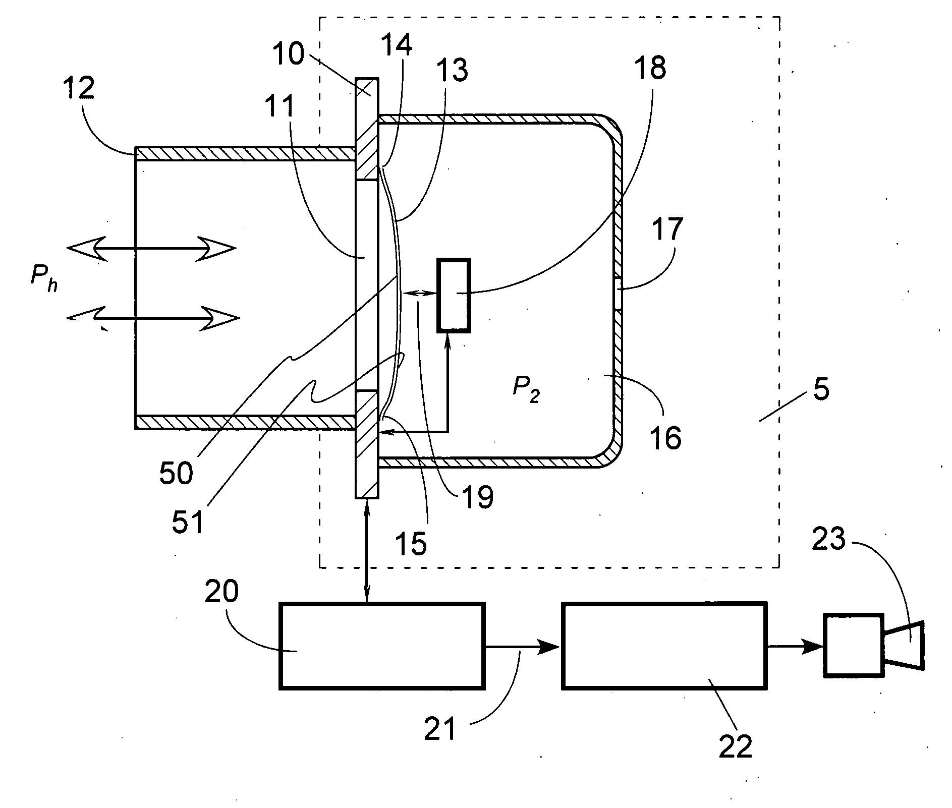 Alarm system with air pressure detector