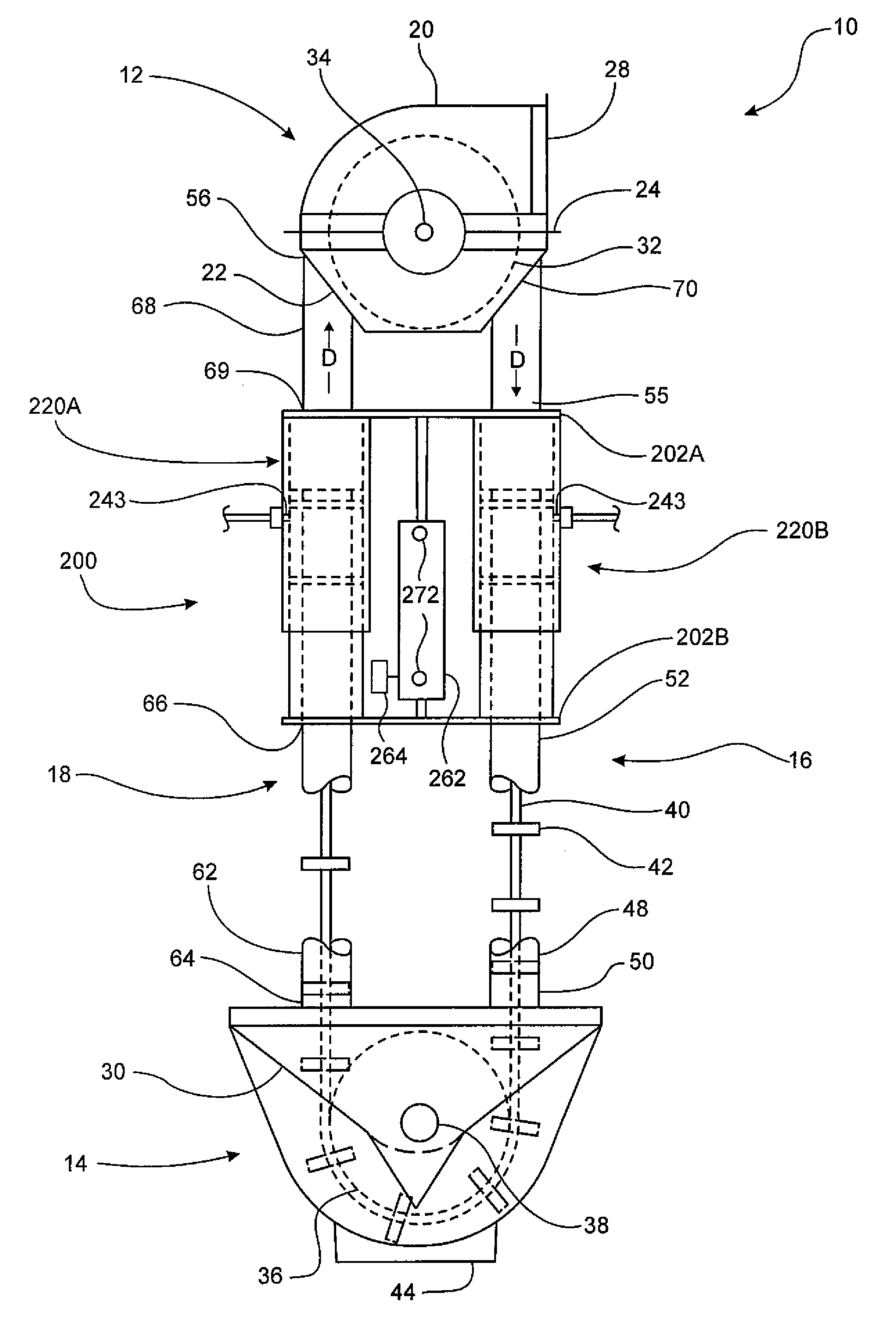 Dynamic tension control apparatus and method for aero-mechanical conveyor