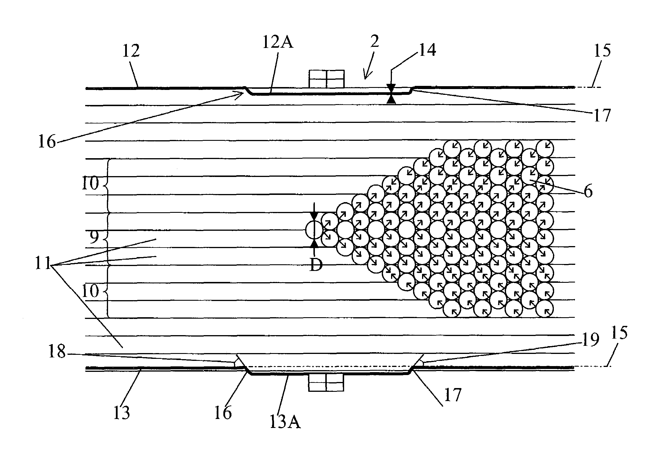 Conveying unit with container accumulation