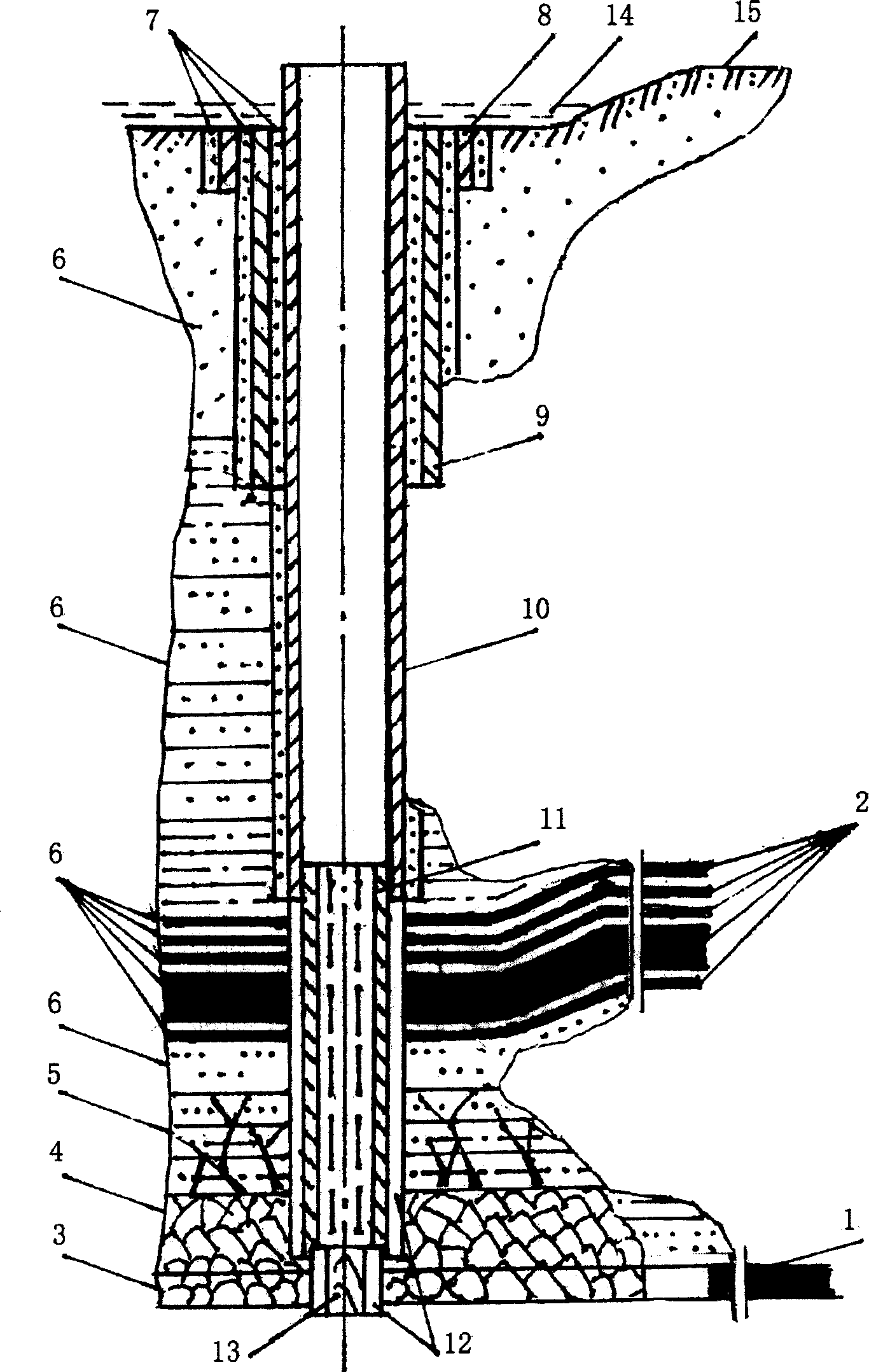 Gas pressure relief method of ground drilling extraction minery and goaf