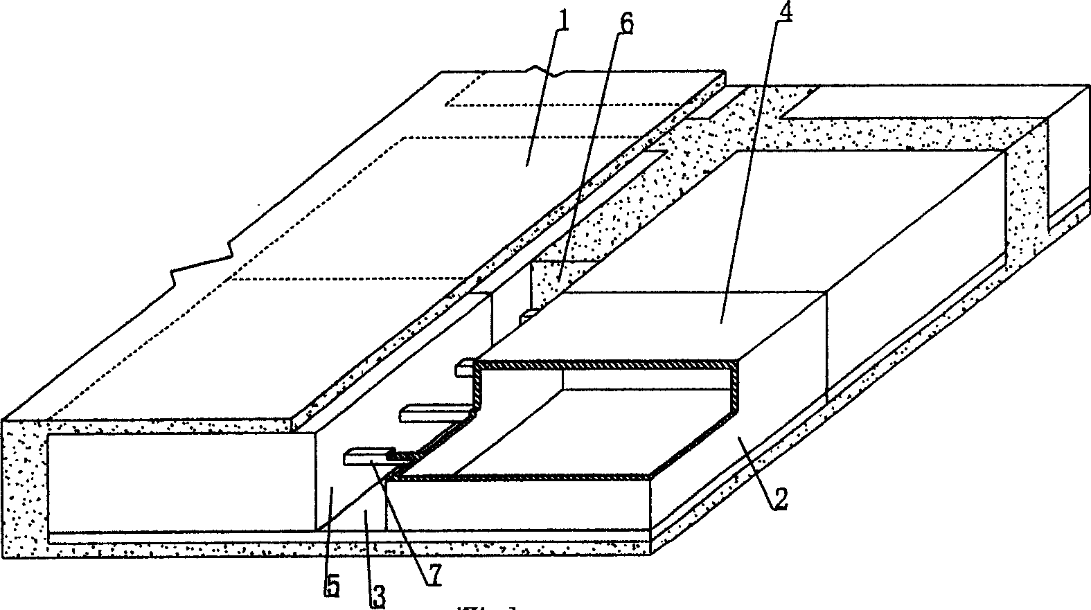 Steel concrete hollow plate