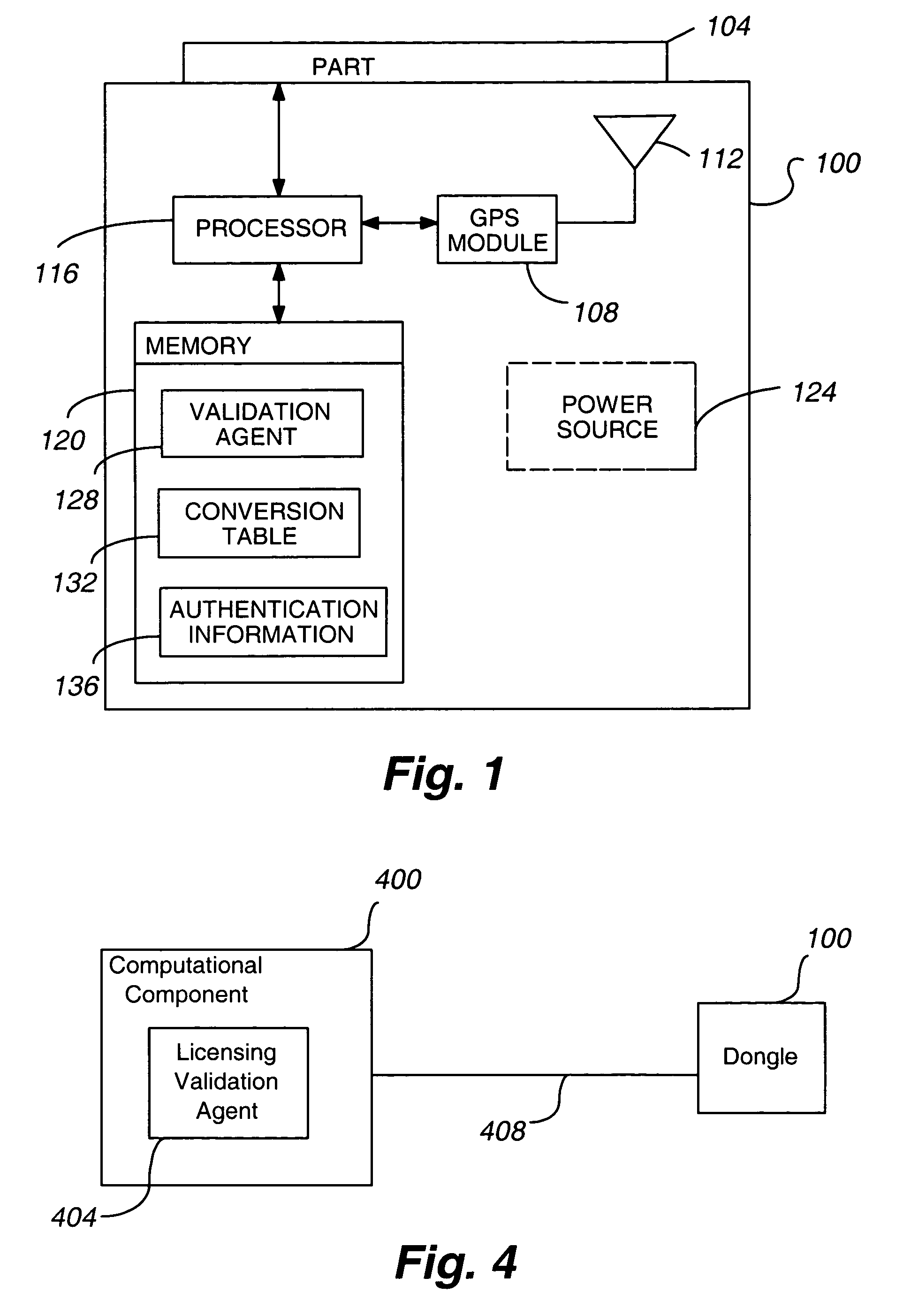 Global positioning system hardware key for software licenses