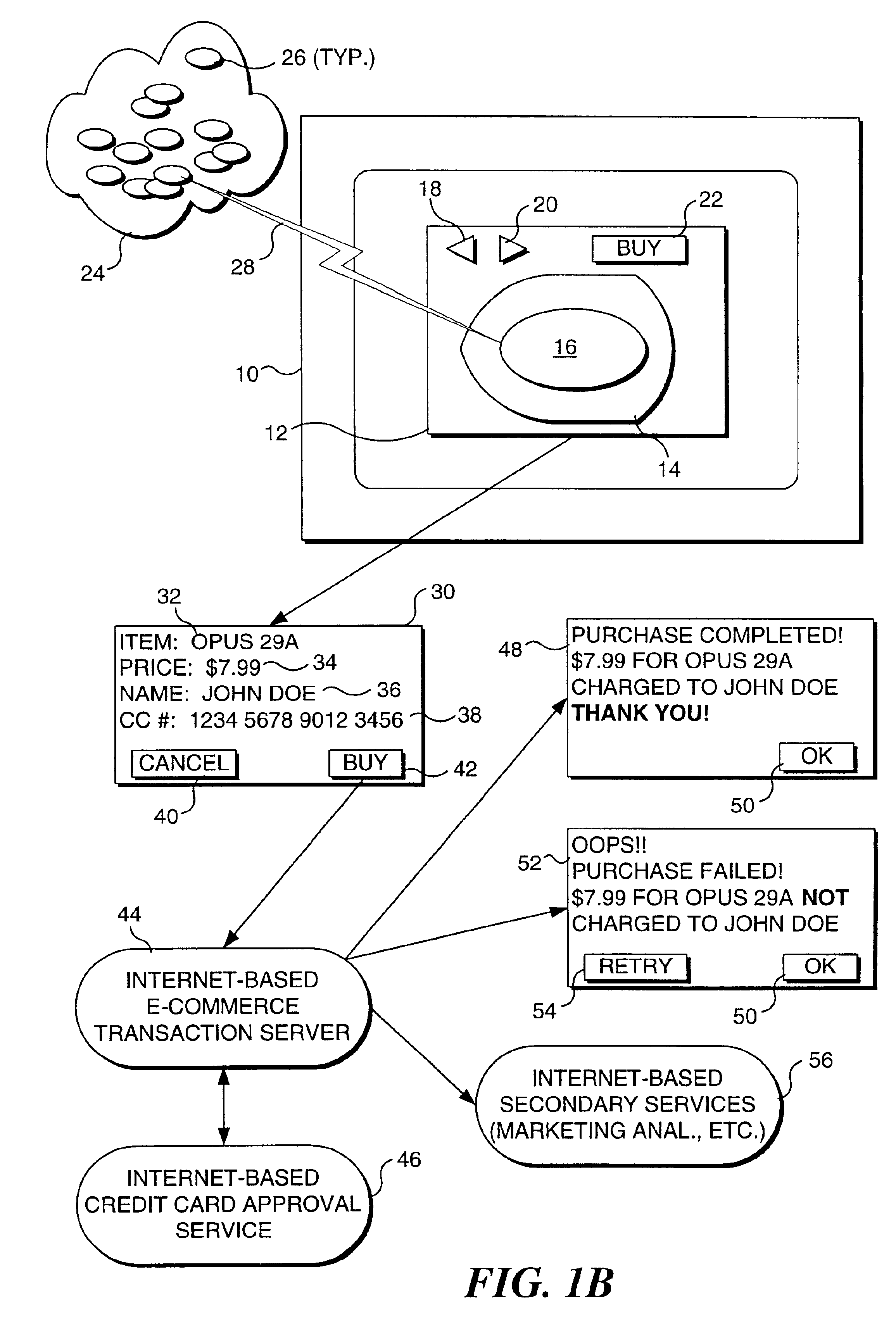 Generating revenue for the use of softgoods that are freely distributed over a network