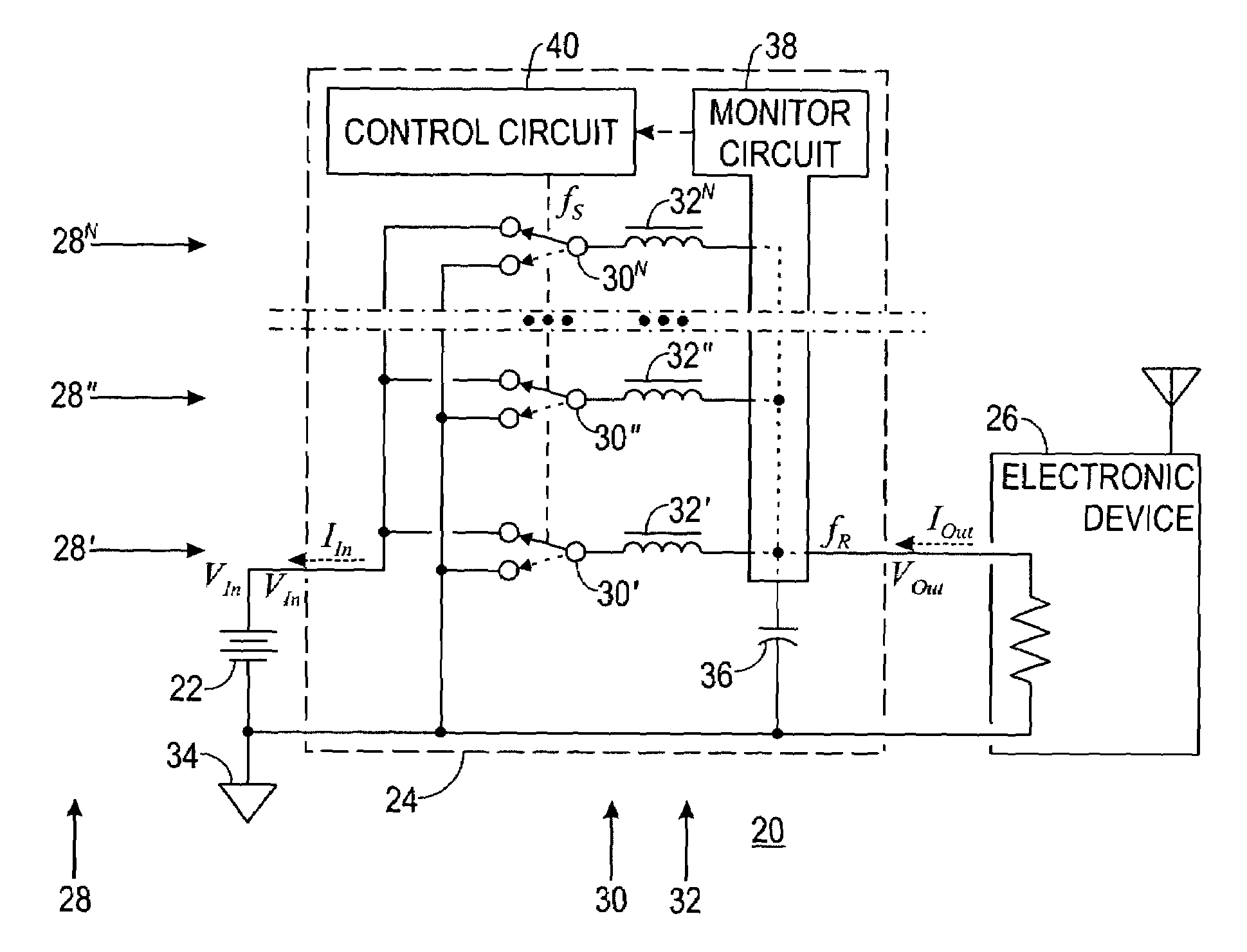 Apparatus and method for fixed-frequency control in a switching power supply