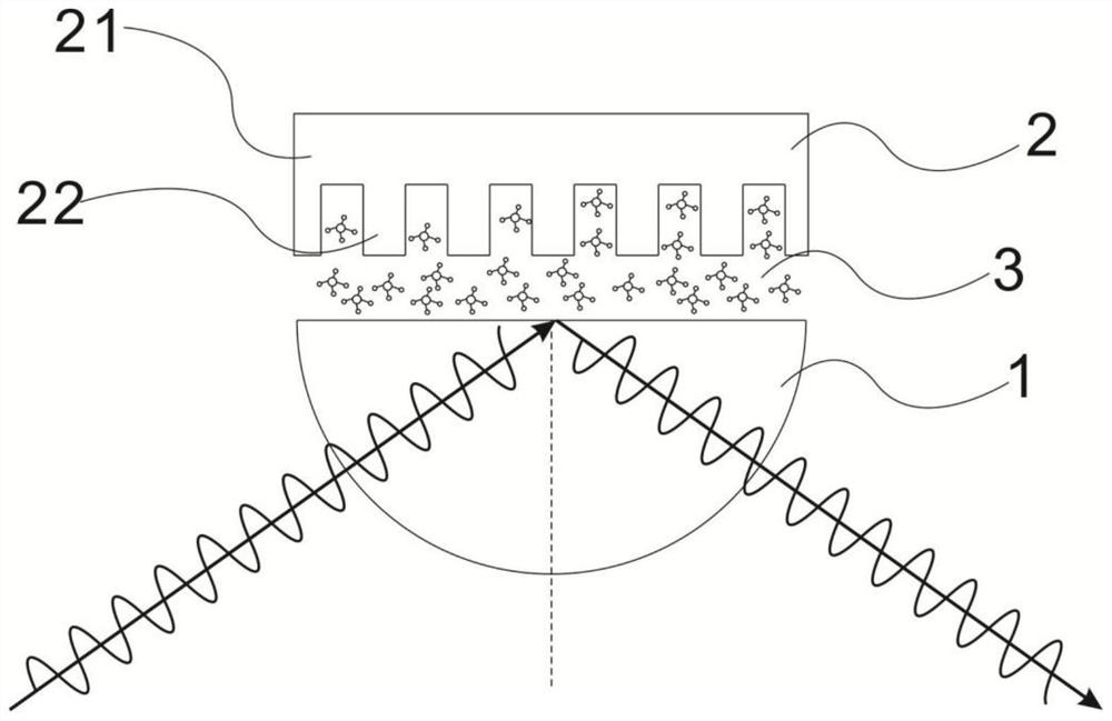 Biosensor capable of obtaining broadband enhanced terahertz absorption spectrum and test method