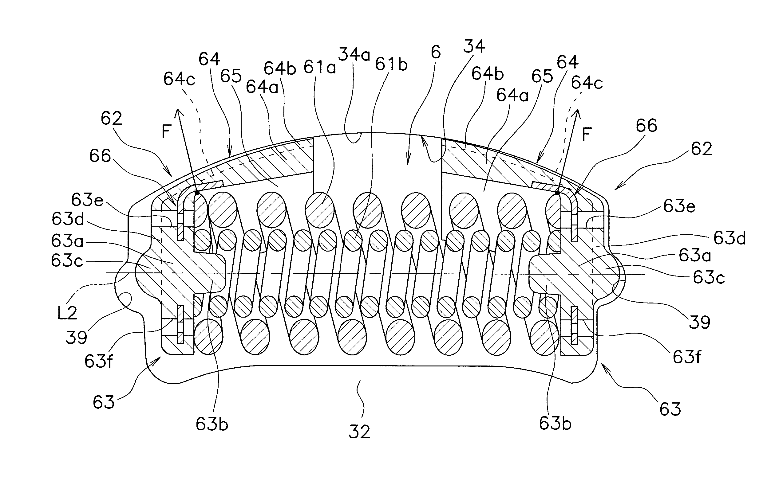 Spring seat and damper disk assembly