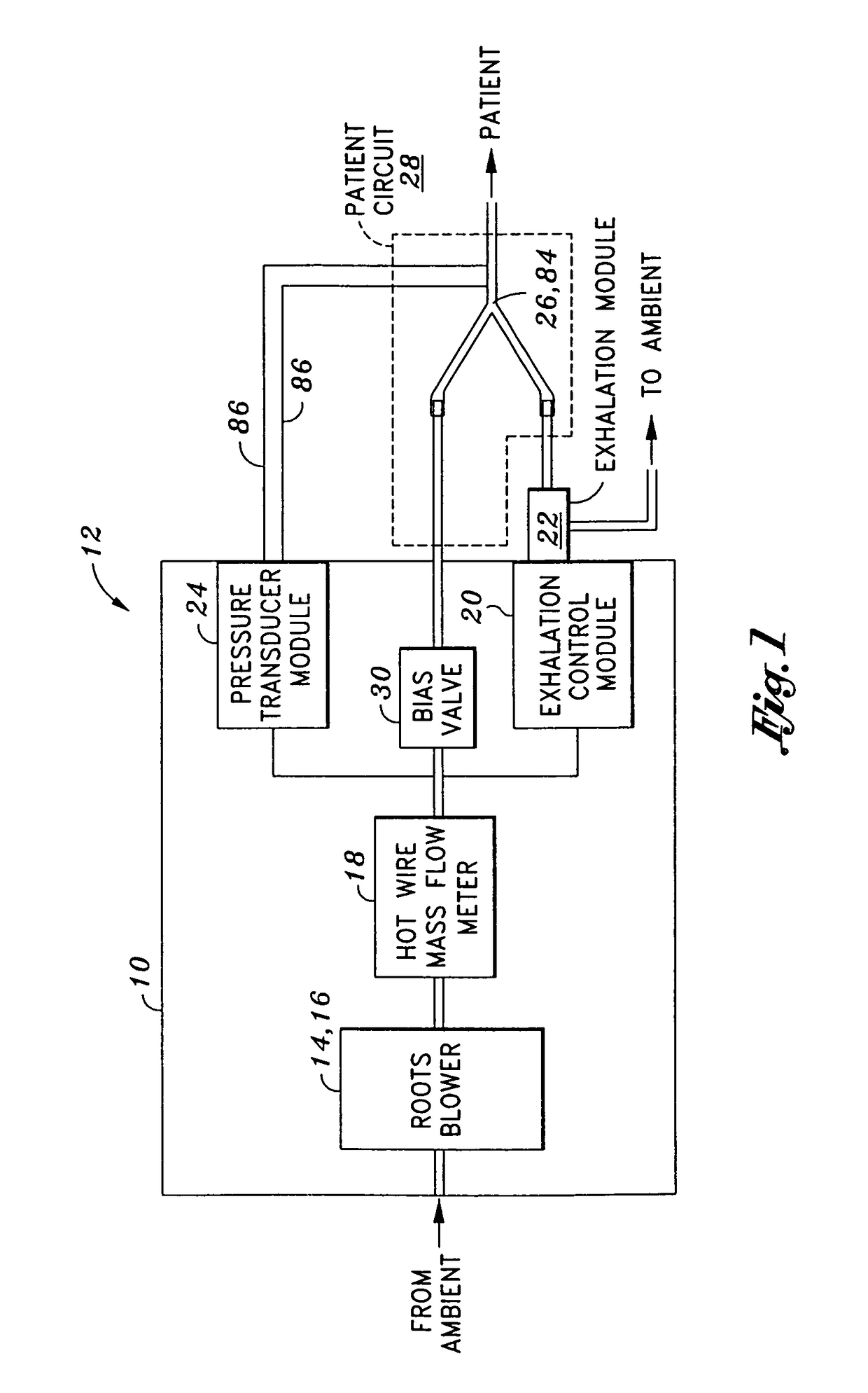 Mechanical ventilation system utilizing bias valve