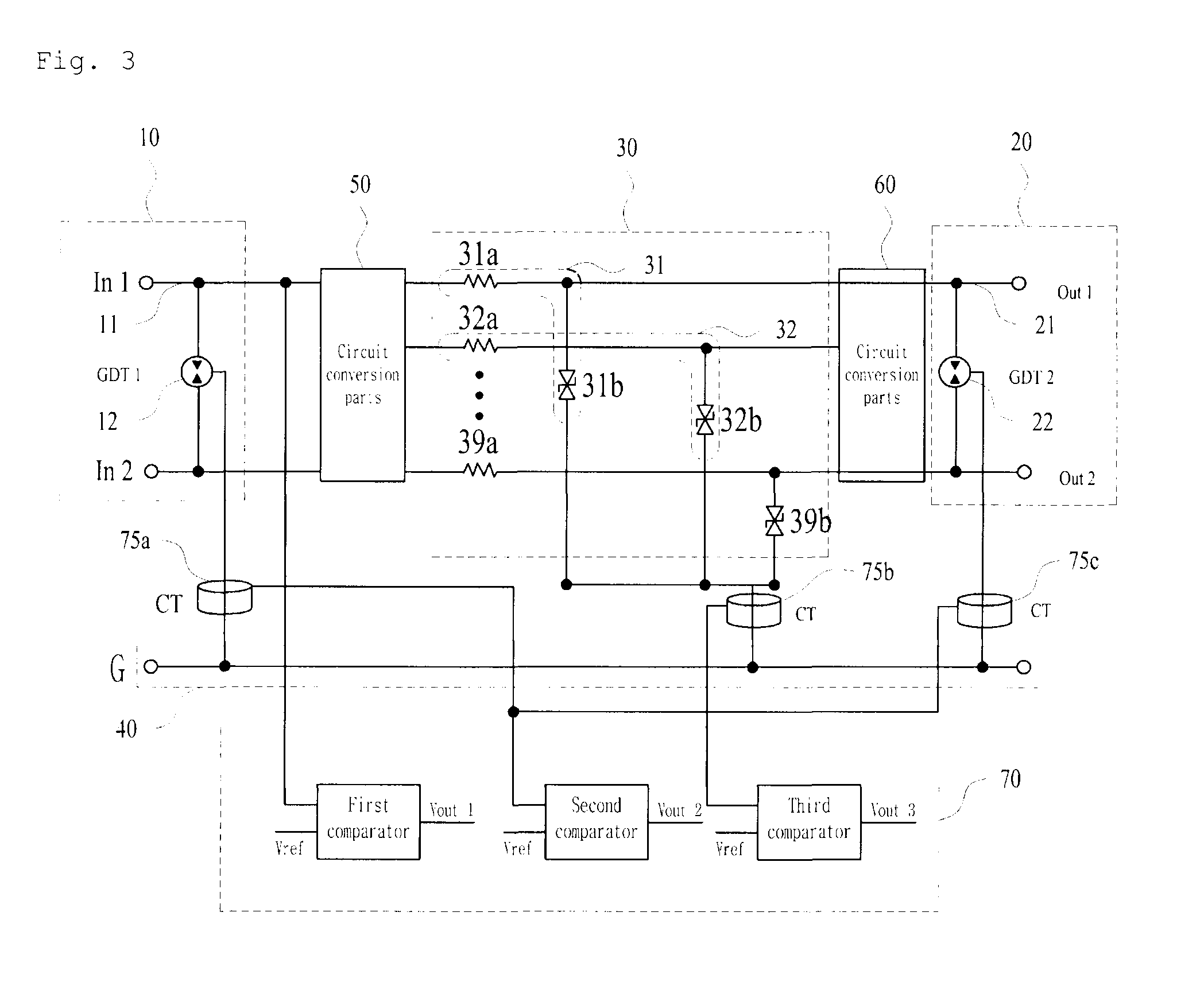 Surge protection device for multi-protection mode communications