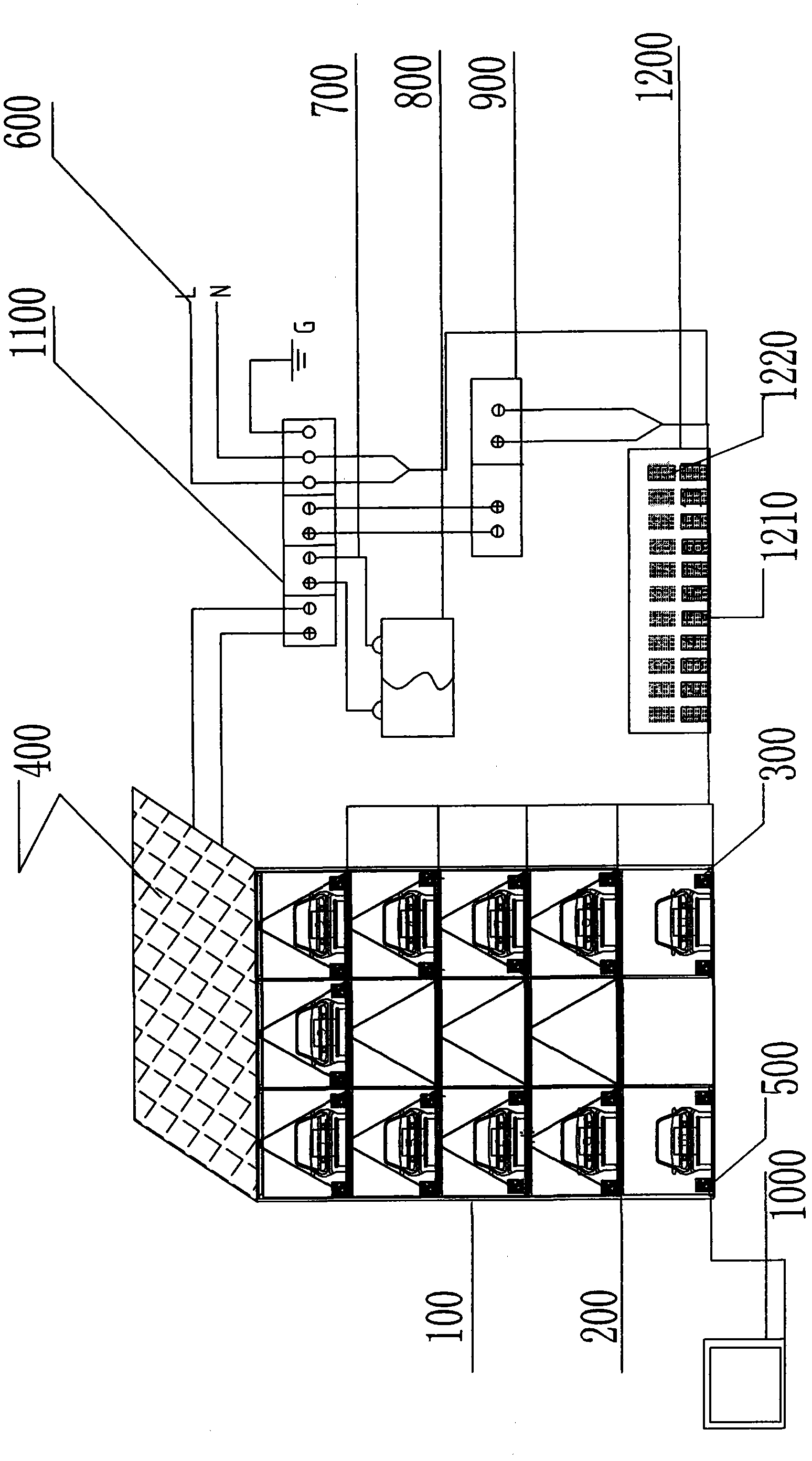 Solar stereoscopic lifting traversing parking garage with charging function