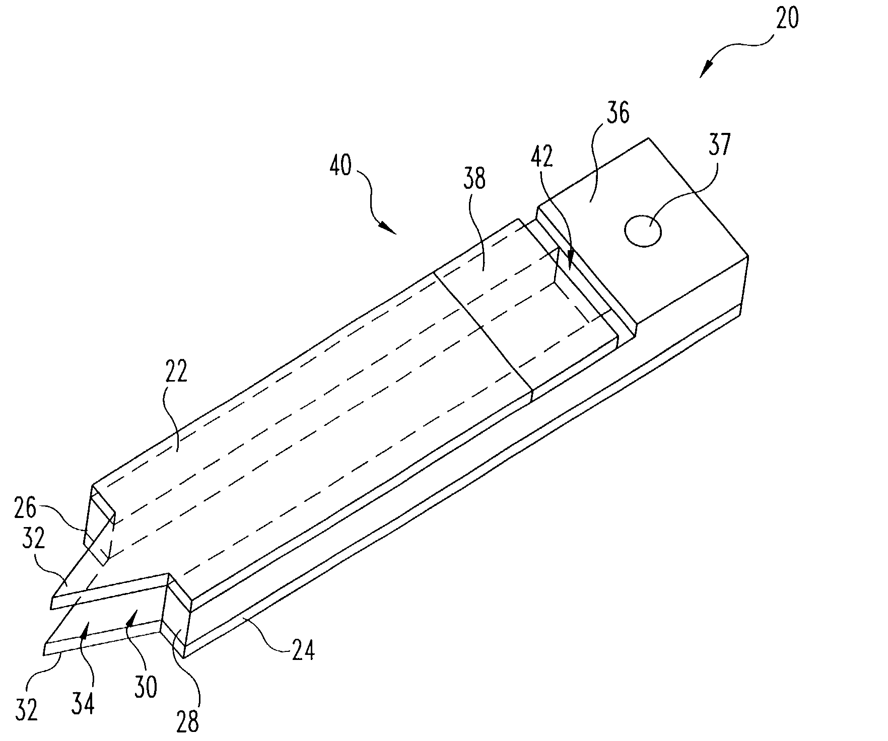 Dual blade lancing test strip