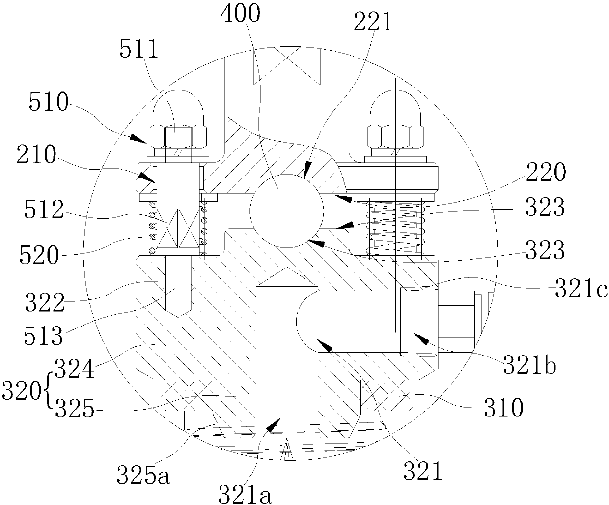 Self error correction leakage test mechanism and leakage test device