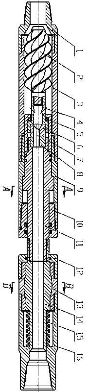 An anti-stick-slip torsional impact drilling tool