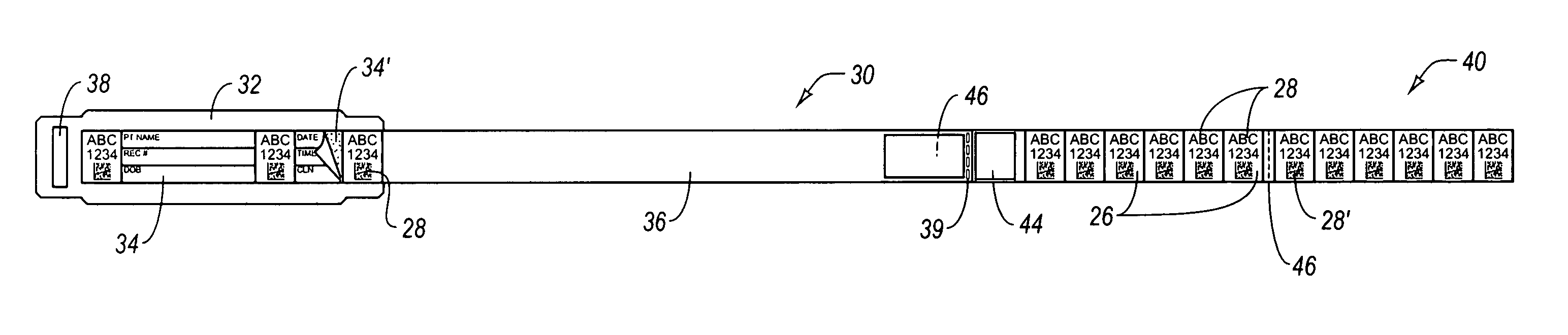 Removable patient identification strap for blood recipient verification