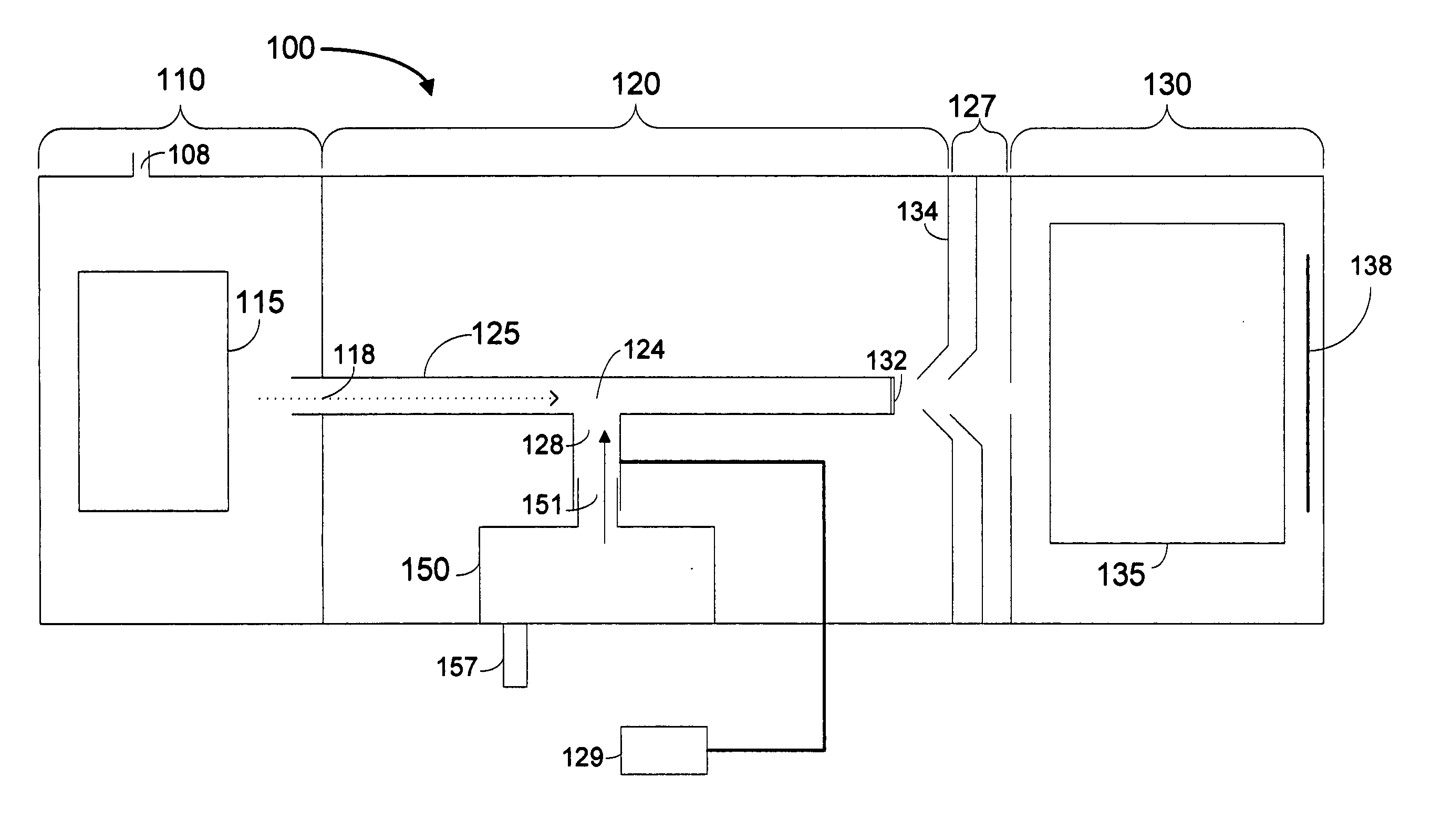 Reference mass introduction via a capillary