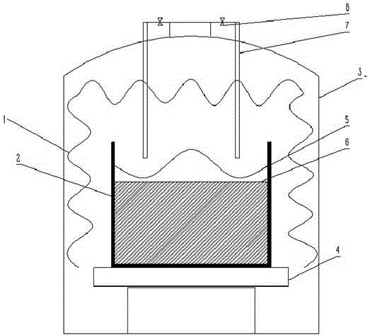 High-impurity molten silicon high-pressure gas-blow separation device and method