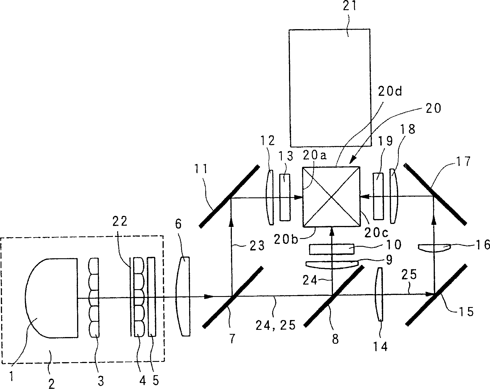 Lighting device and projection type image display device