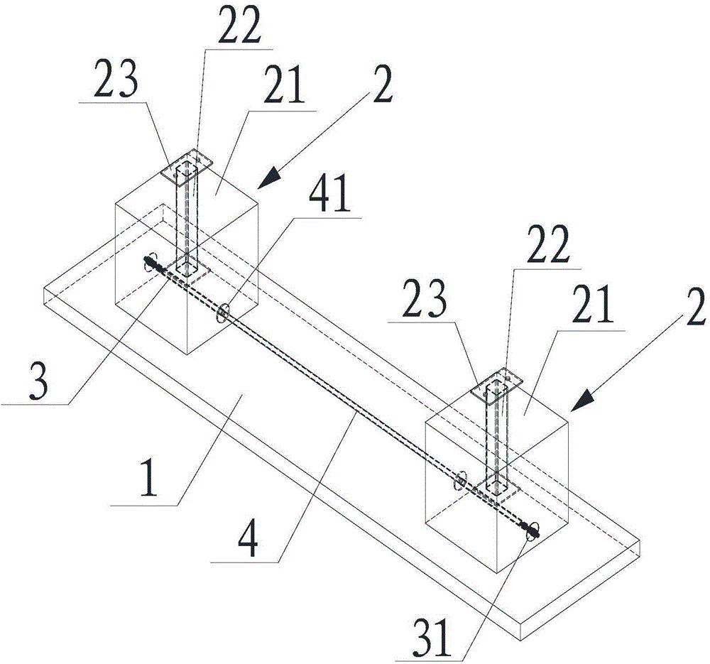 Cement roof/ground photovoltaic bracket infrastructure and preparation method thereof