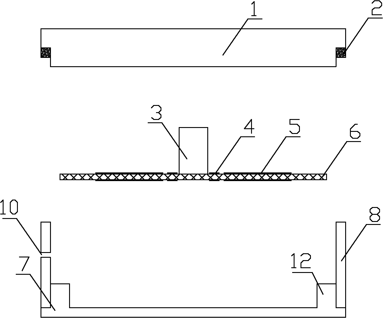 Strain beam type soil pressure sensor