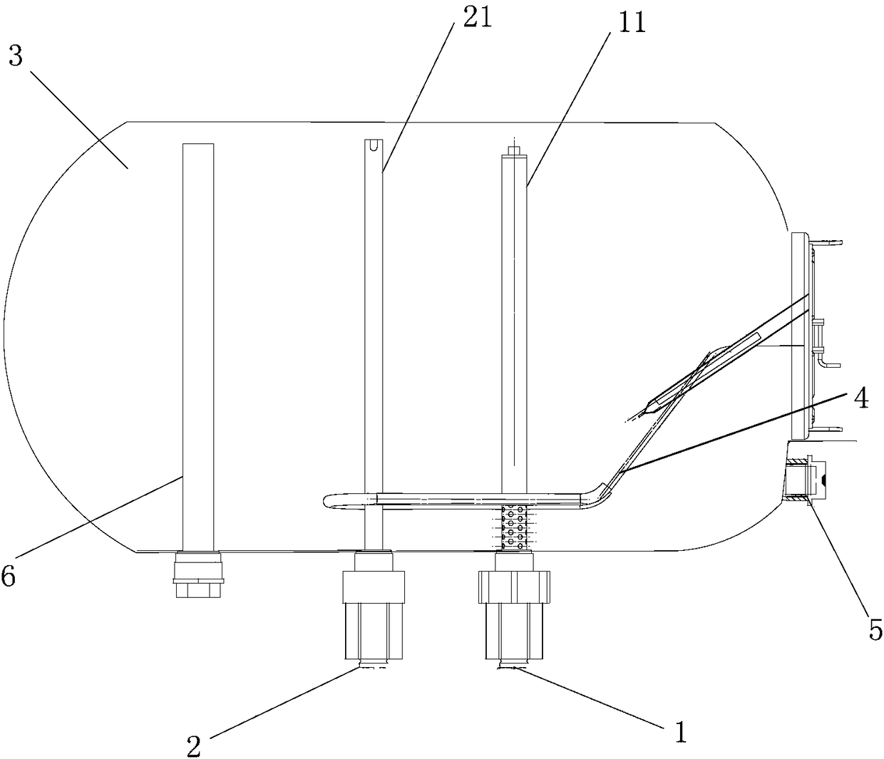 Water heater producing hydrogen water