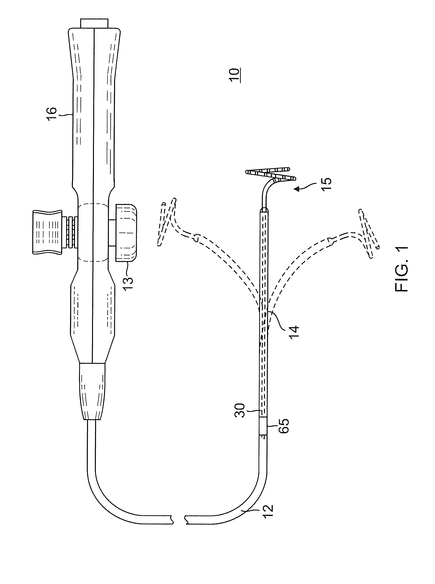 Catheter with flat beam deflection in tip