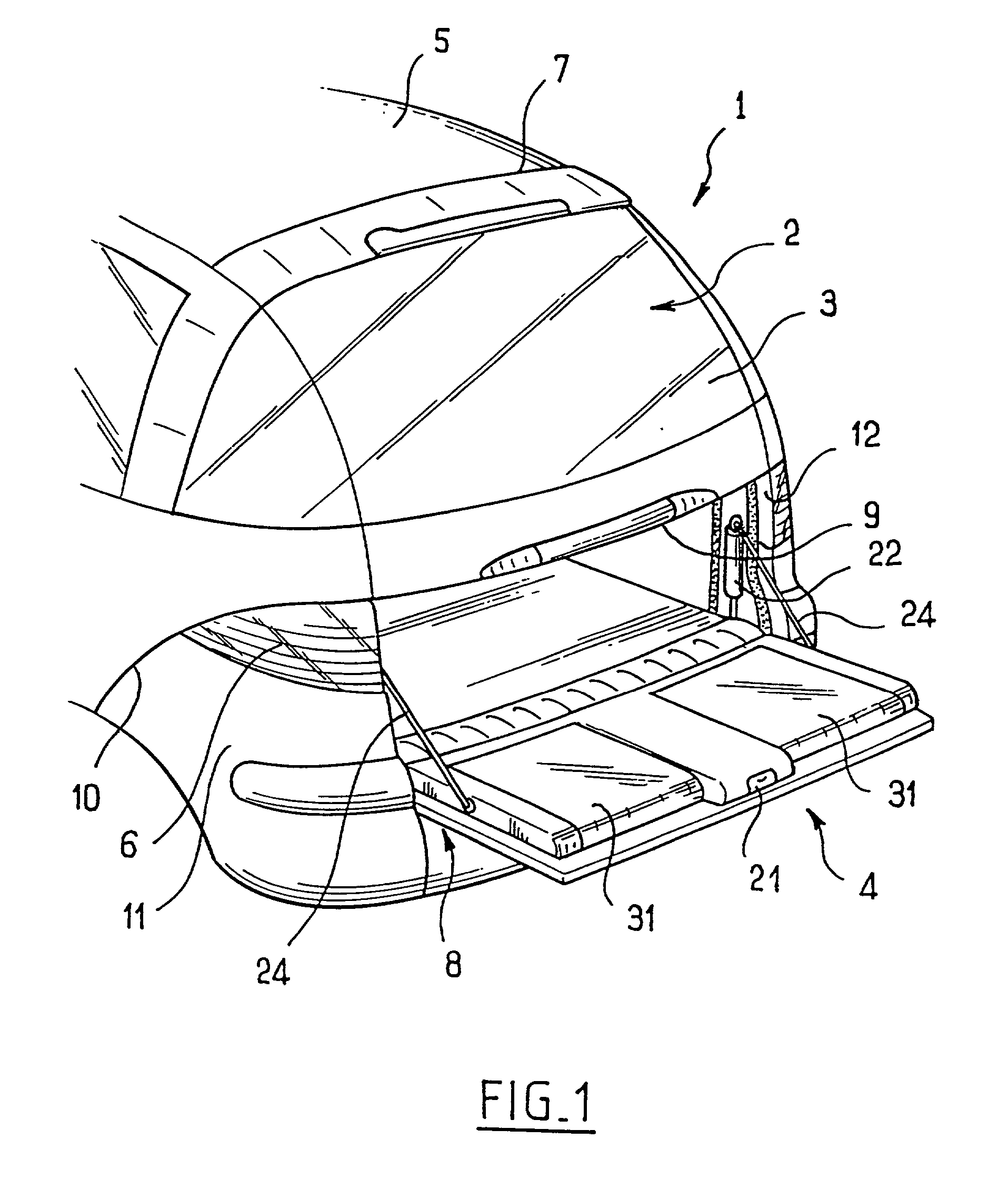 Motor vehicle tailgate mounted to pivot about a horizontal axis in the vicinity of its bottom edge