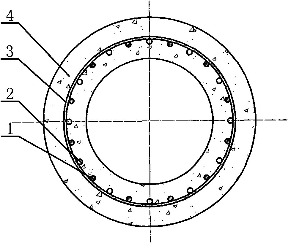 Horizontal force supporting pile and production process thereof