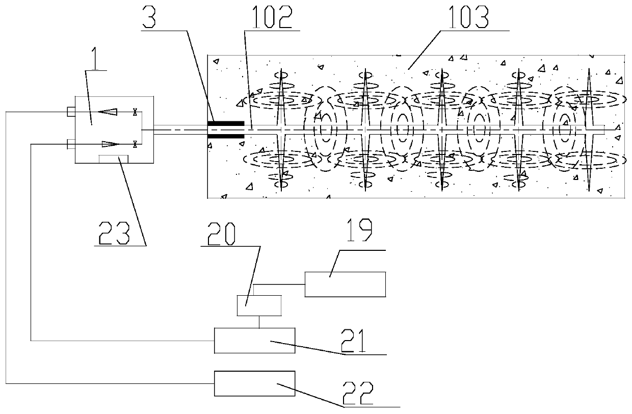 Gas pulsation quantum energy implantable presplitting anti-reflection gas extraction method and device