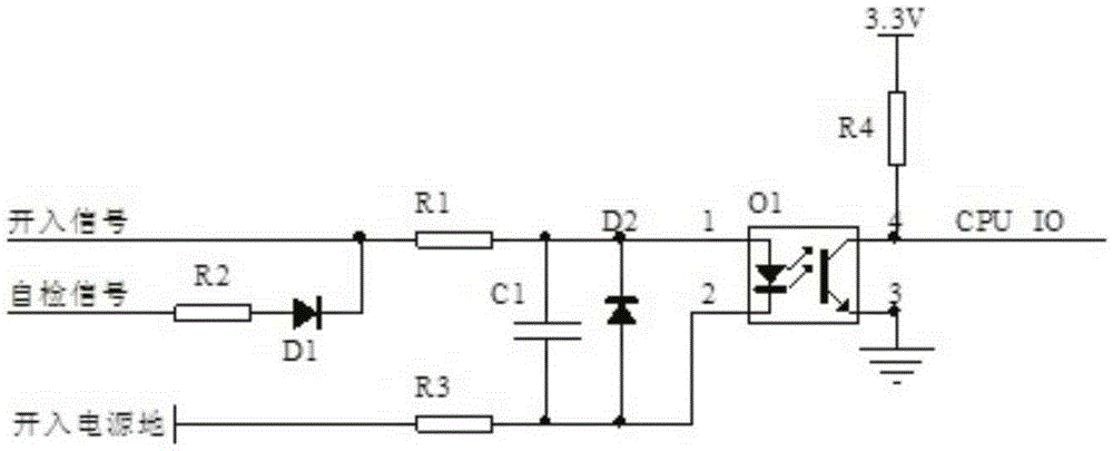 On-off input loop self-checking circuit based on pulse injection method