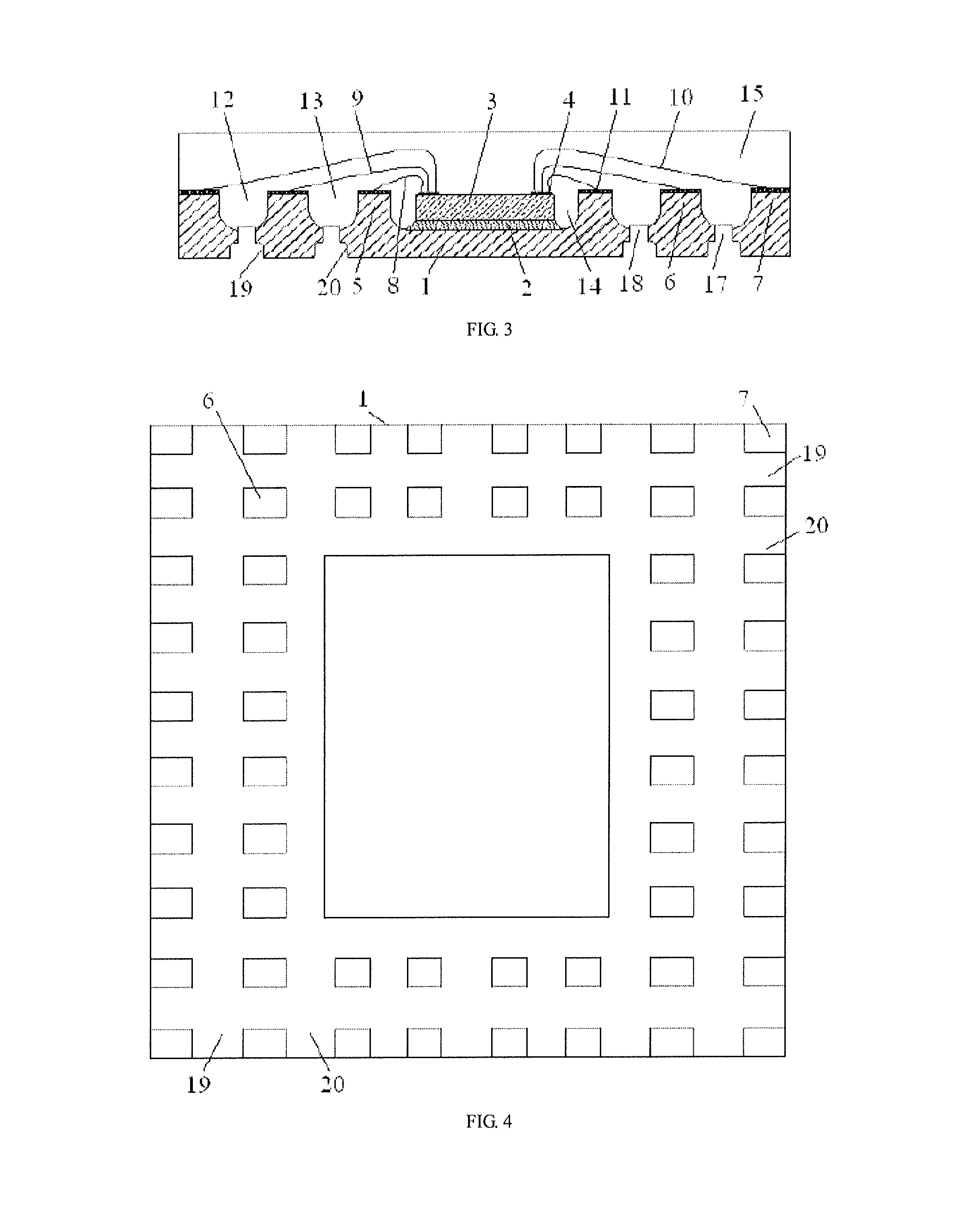 Quad flat no lead package and production method thereof