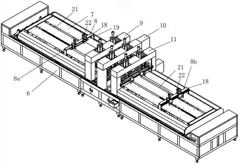 Headpiece of creasing press for brattice of brattice case