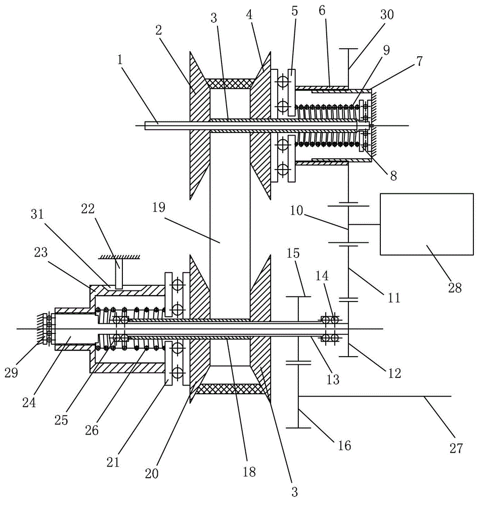 Speed ratio control device for belt type continuously variable transmission of automobile and motorcycle