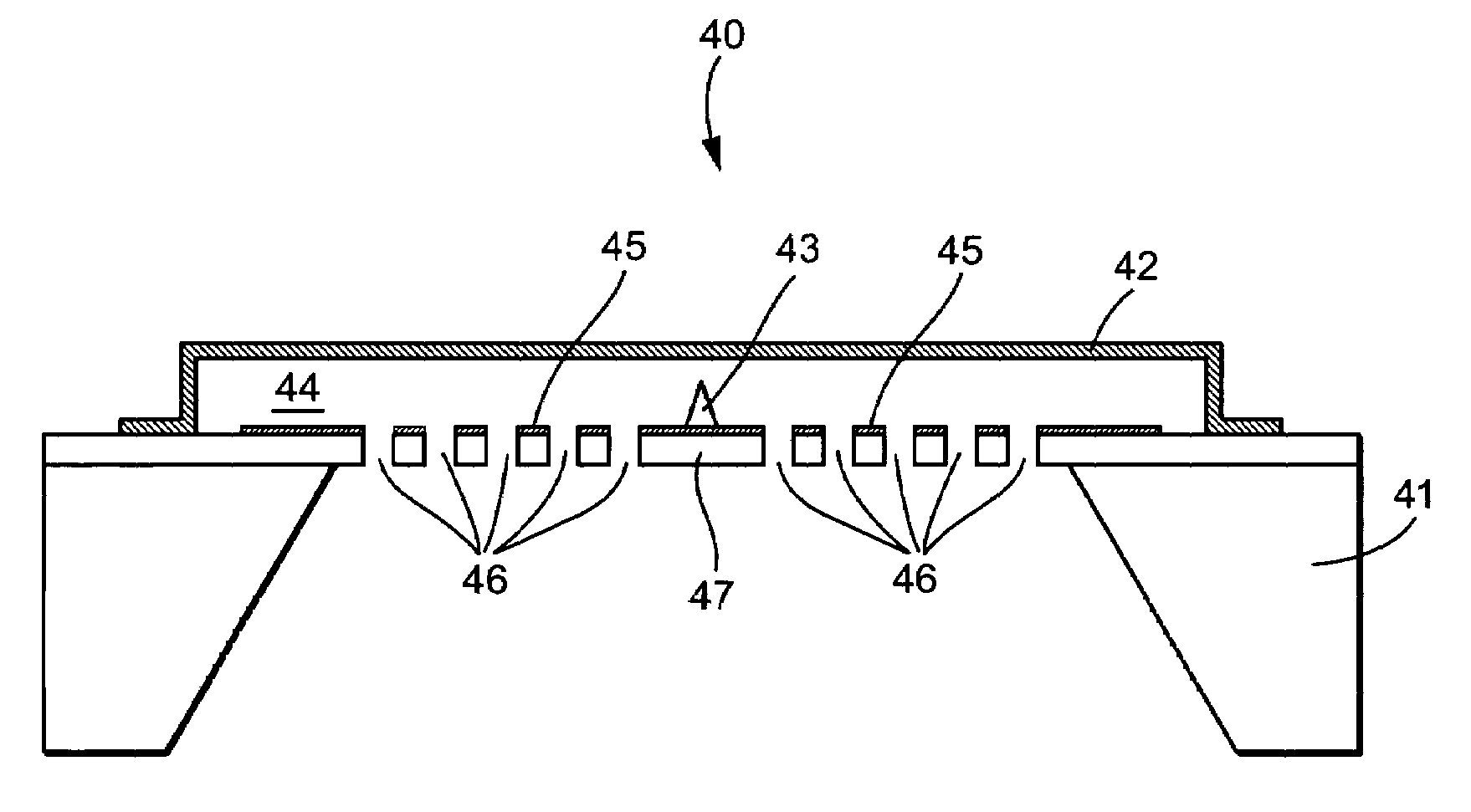 Miniature acoustic detector based on electron surface tunneling