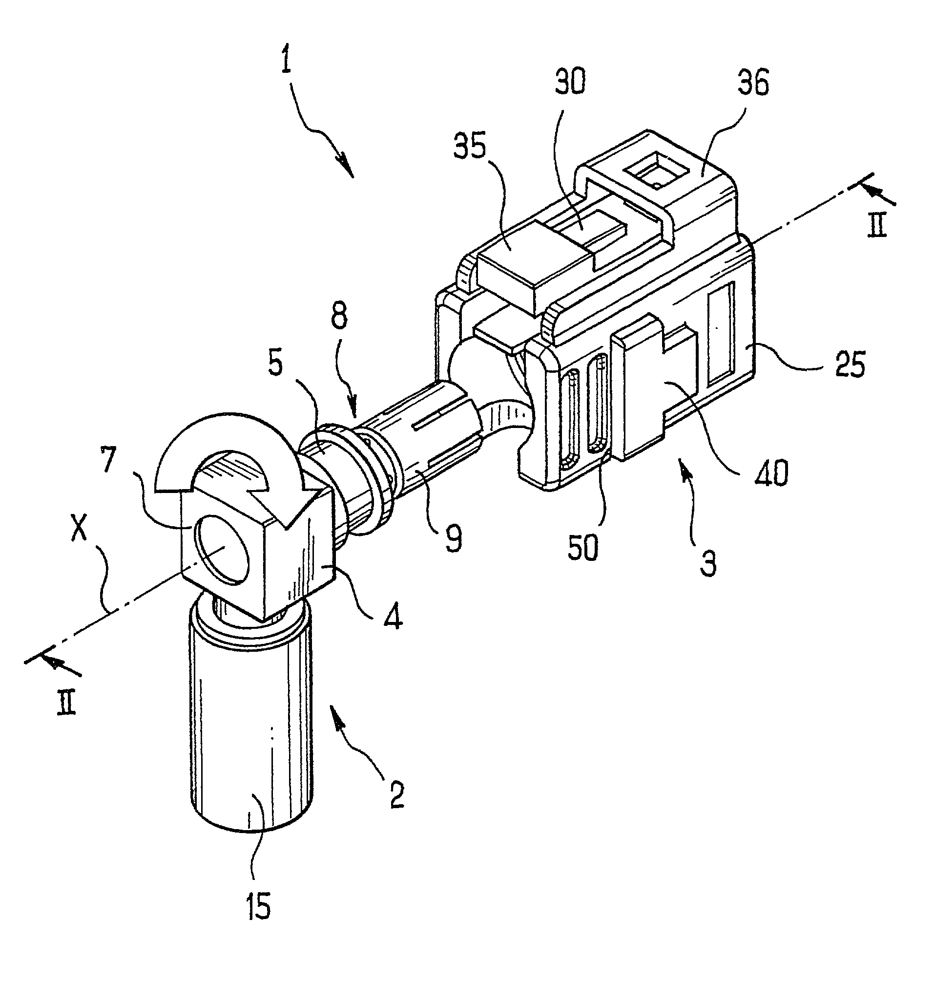 Angled coaxial electrical connector device