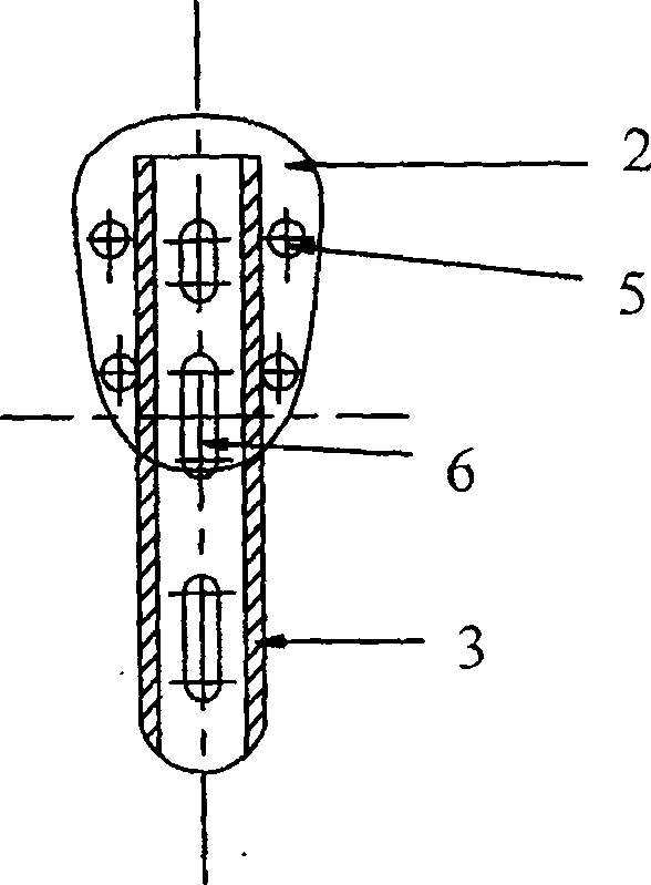 Artificial hip joint femur-end artificial body