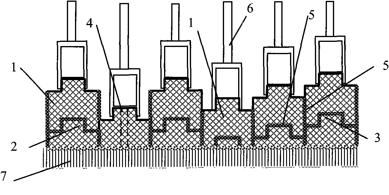 Prebaked anode carbon block structure of aluminum electrolysis cell